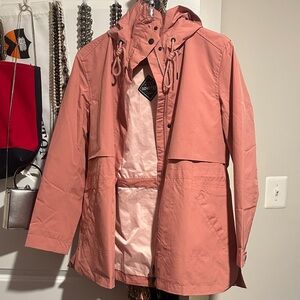 Aigle Women's Pink Hooded Rain Jacket